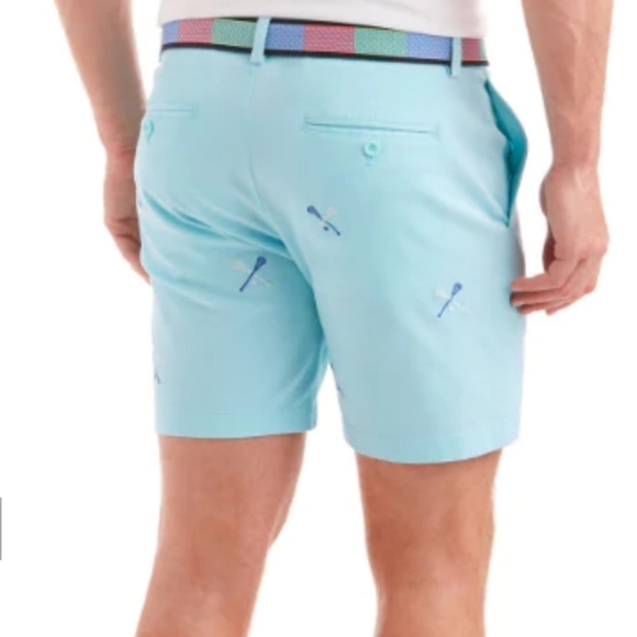 Vineyard Vines Lacrosse Embroidered Breaker Shorts - Pool Side 7" Size 33 - Picture 11 of 14
